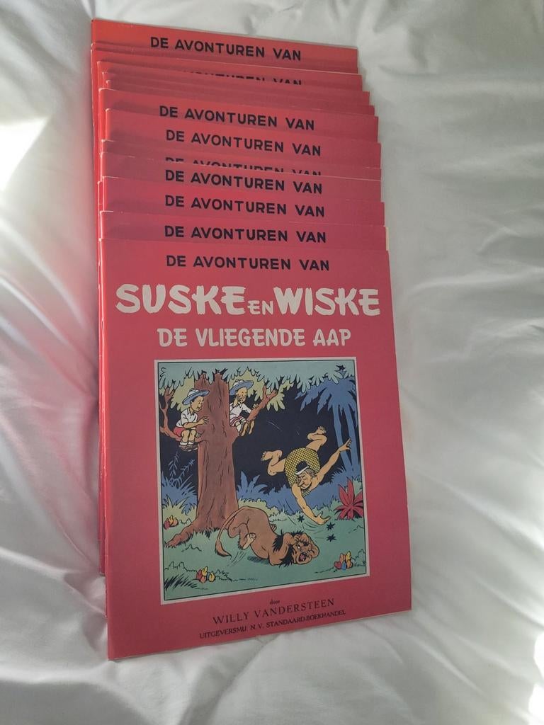 Suske en Wiske,Willy Vandersteen,blauw rode drukversie,18stu, Ophalen of Verzenden