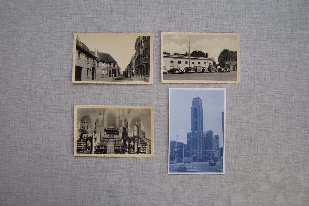 4 cartes postales d'Evere, Collections, Cartes postales | Belgique, Non affranchie, Bruxelles (Capitale), 1940 à 1960, Enlèvement ou Envoi