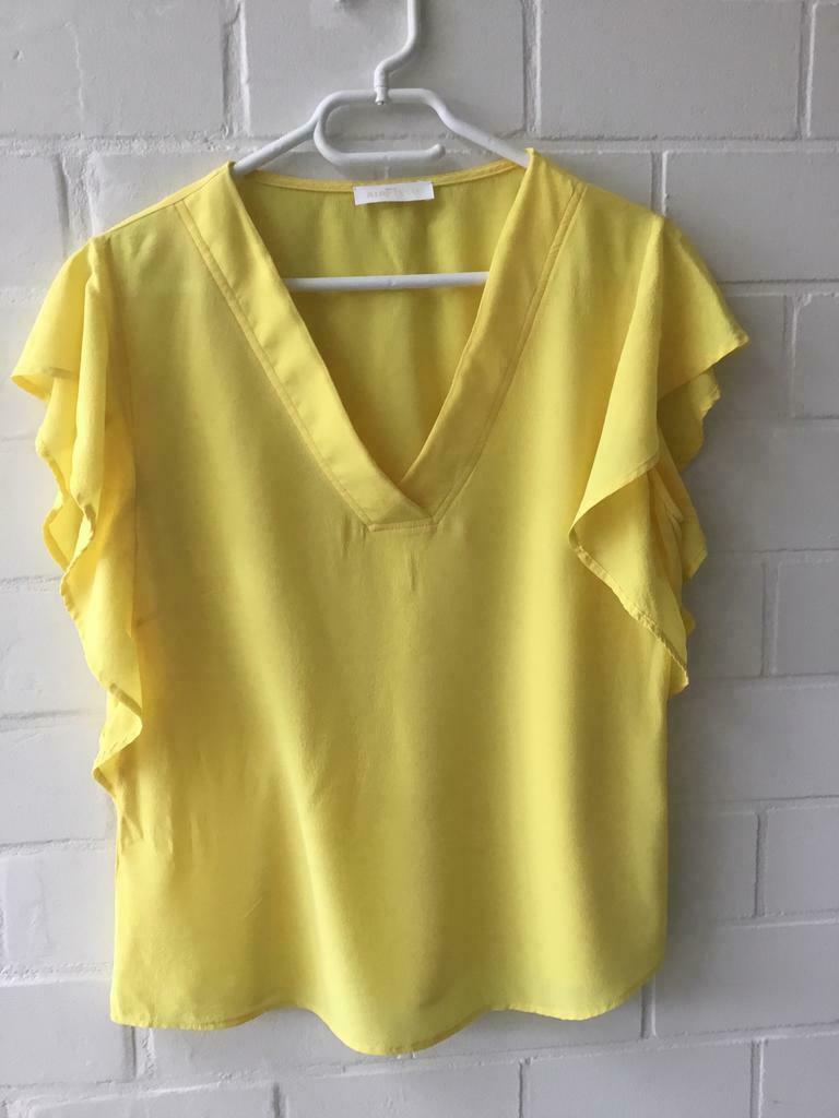 Mouwloze blouse AIRFIELD, Kleding | Dames, Maat 38/40 (M), Geel, Ophalen of Verzenden, Zo goed als nieuw