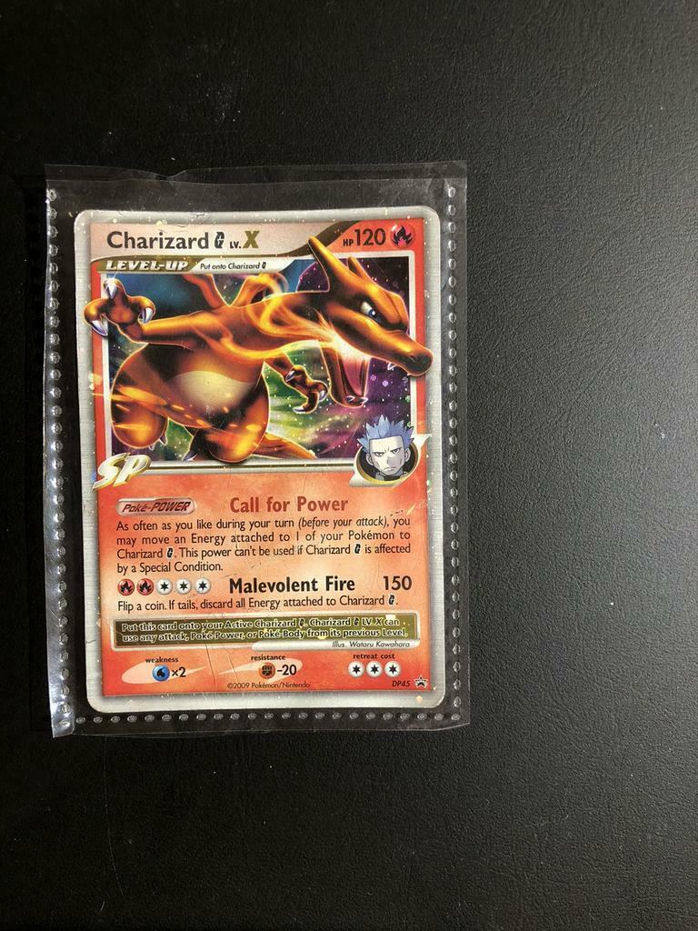 Pokemon Charizard LV. X Holo Promo, Hobby en Vrije tijd, Ophalen of Verzenden, Gebruikt, Losse kaart, Foil