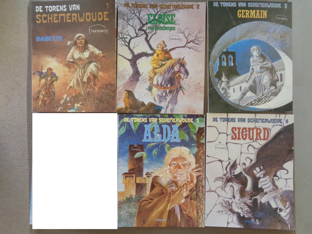 De Torens van Schemerwoude (Hermann)- album 1-3, 5-6 (1e dr, Boeken, Ophalen of Verzenden