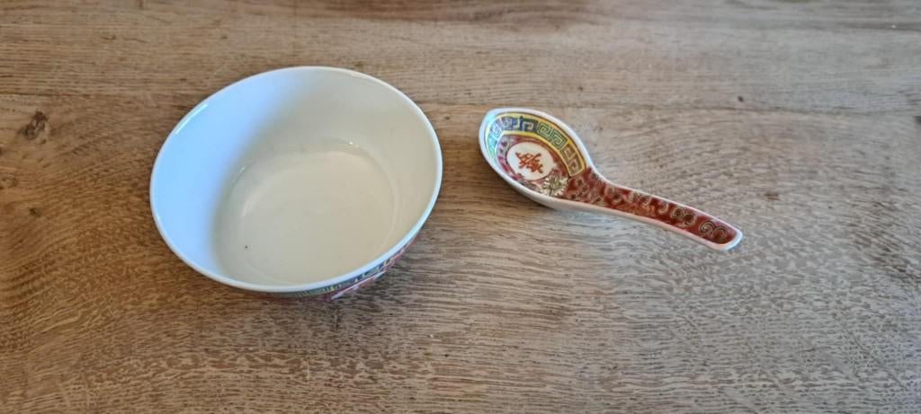 Bol et cuillère chinois, Antiquités & Art, Enlèvement ou Envoi
