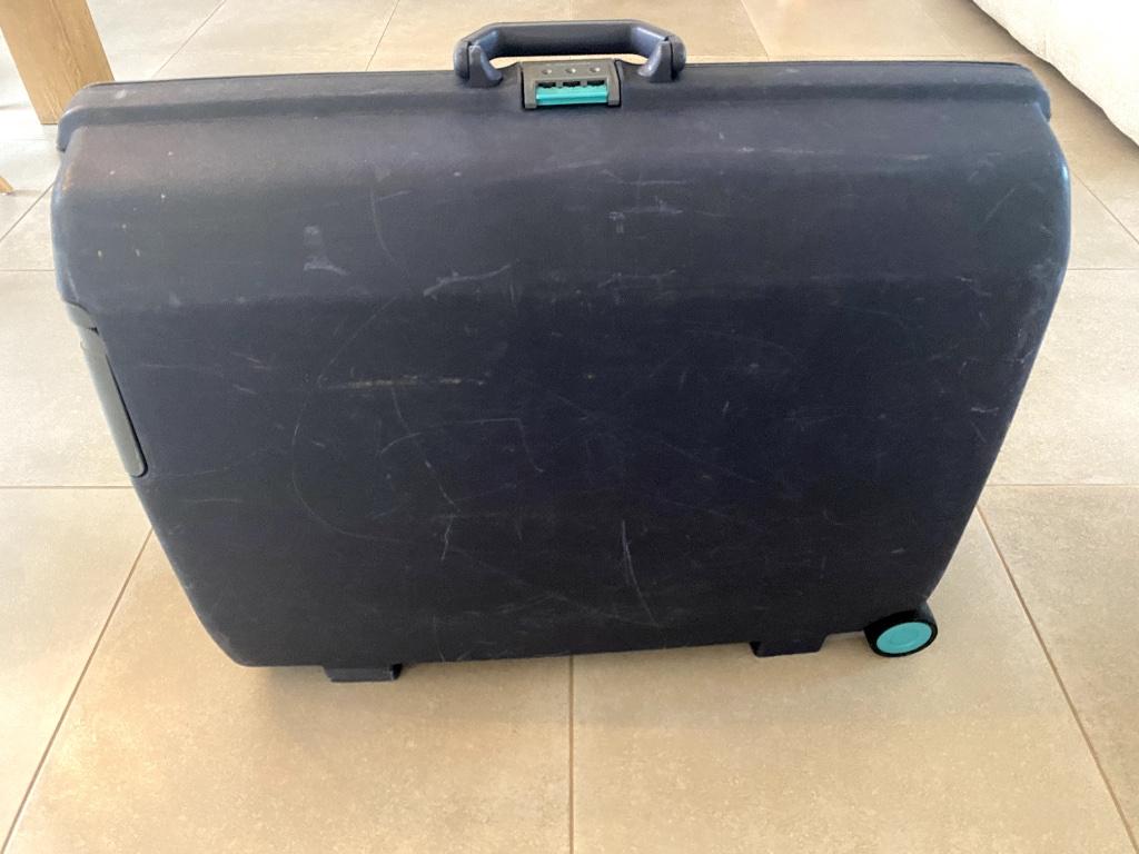 Donkerblauwe valies Samsonite, 40 tot 60 cm, Gebruikt, Blauw, Minder dan 20 cm