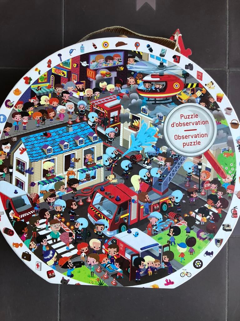 Puzzel Janod 208 stuks - observatie puzzel, Ophalen of Verzenden, Zo goed als nieuw