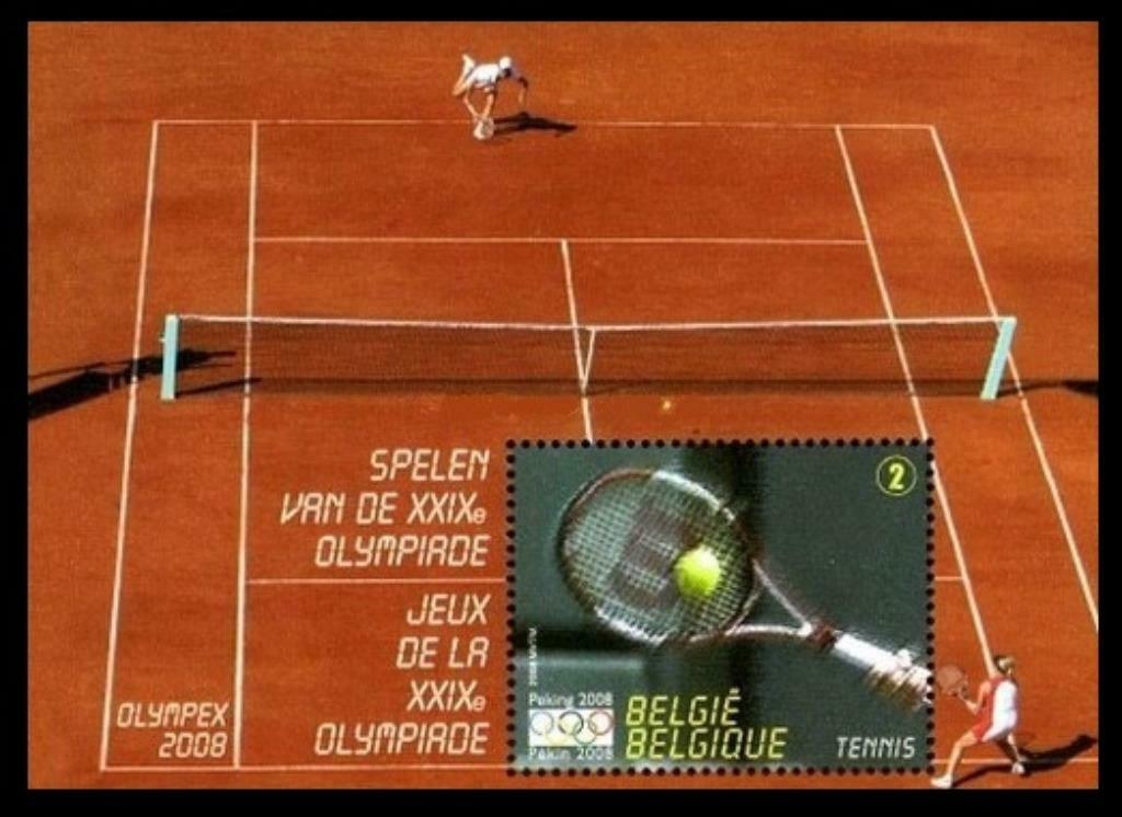 BL157 Feuillet Sport Les jeux Olympiques de Pékin Tennis, Enlèvement ou Envoi, Timbre-poste, Neuf, Jeux olympiques