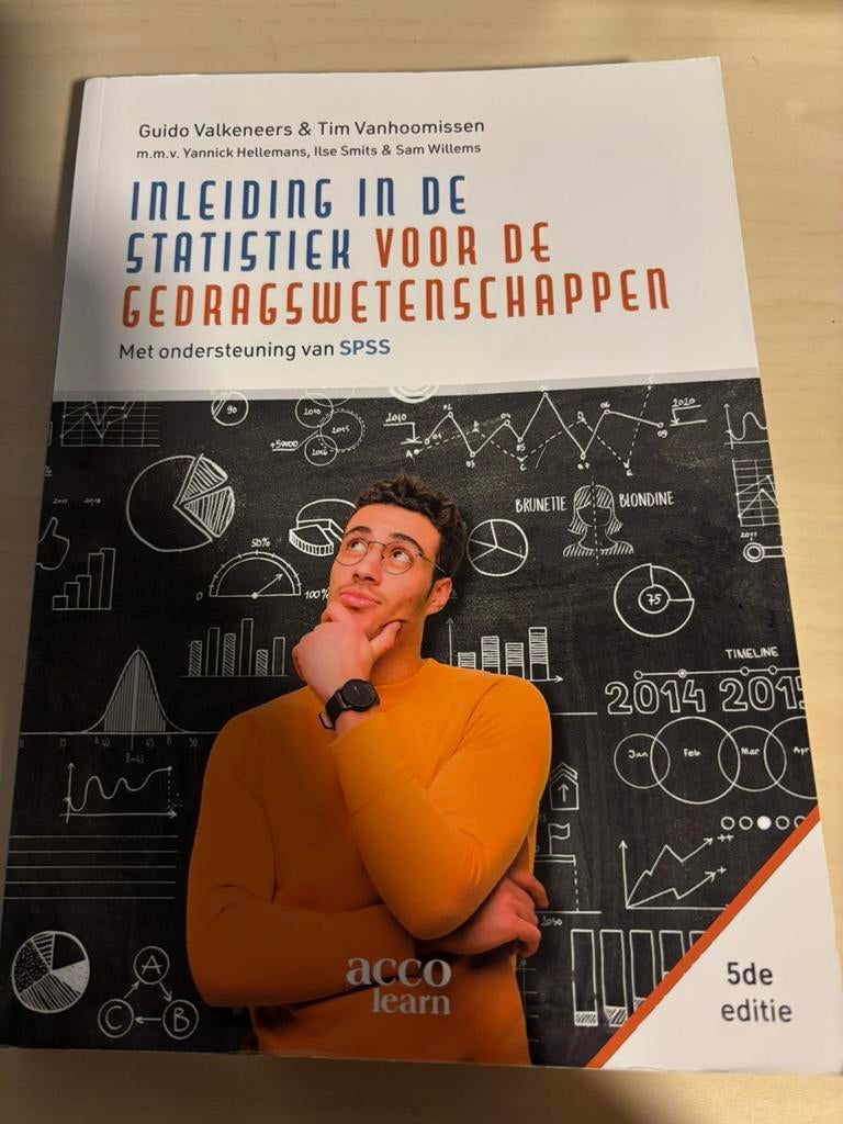 Inleiding in de statistiek voor gedragswetenschappen, Enlèvement, Comme neuf, Guido Valkeneers; Tim Vanhoomissen