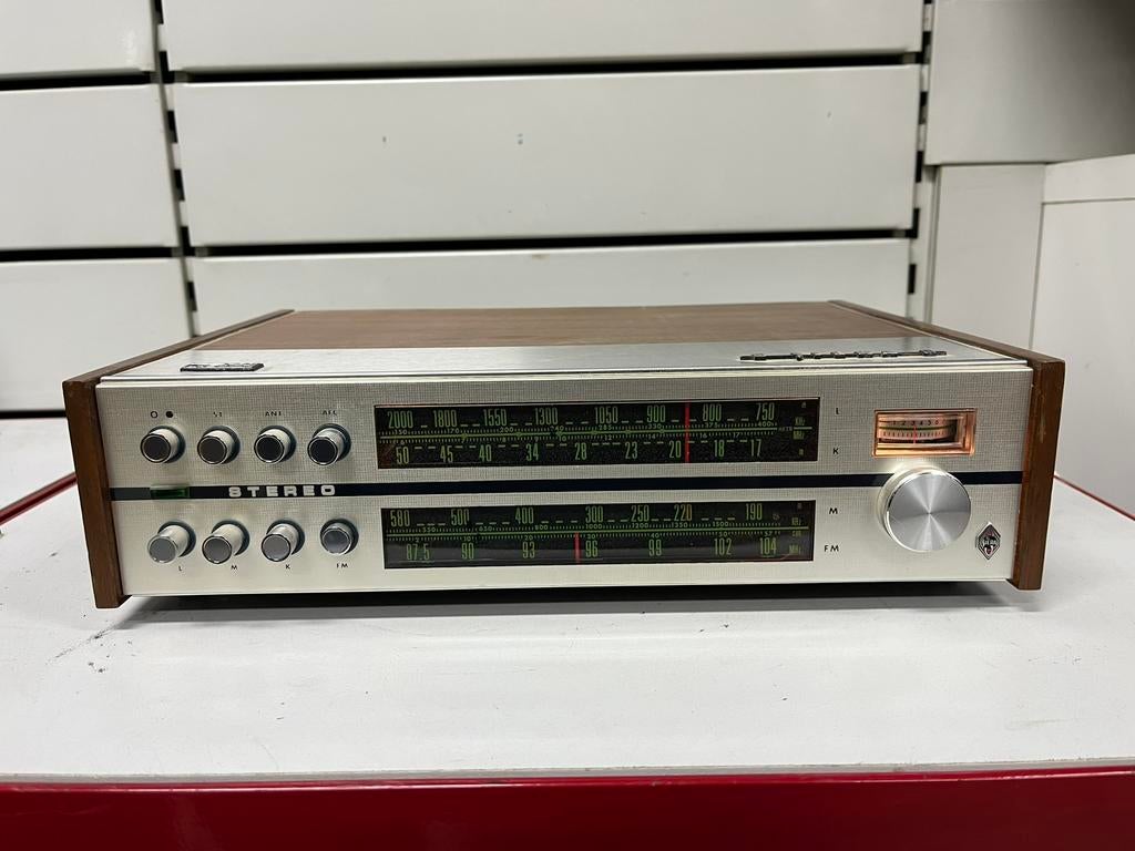 Tuner Vintage SIERA (Philips) SA5926 - Bois & Chrome - 70’s, Enlèvement ou Envoi, Utilisé, Radio