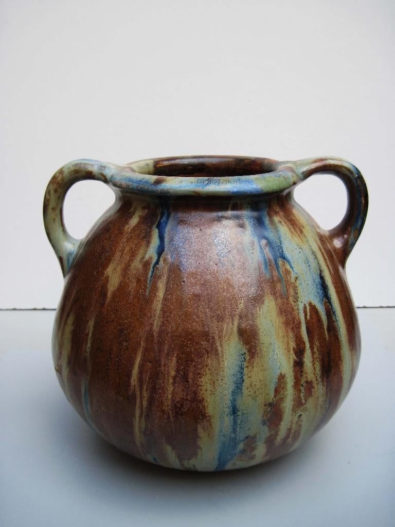ROGER GUERIN VASE GRES CERAMIQUE ART DECO BOUFFIOULX, Antiquités & Art, Enlèvement