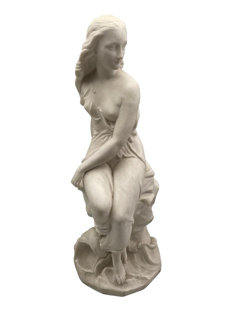 Sculptuur Minton Het prachtige witte Miranda-koekje 19e, Antiek en Kunst, Ophalen of Verzenden