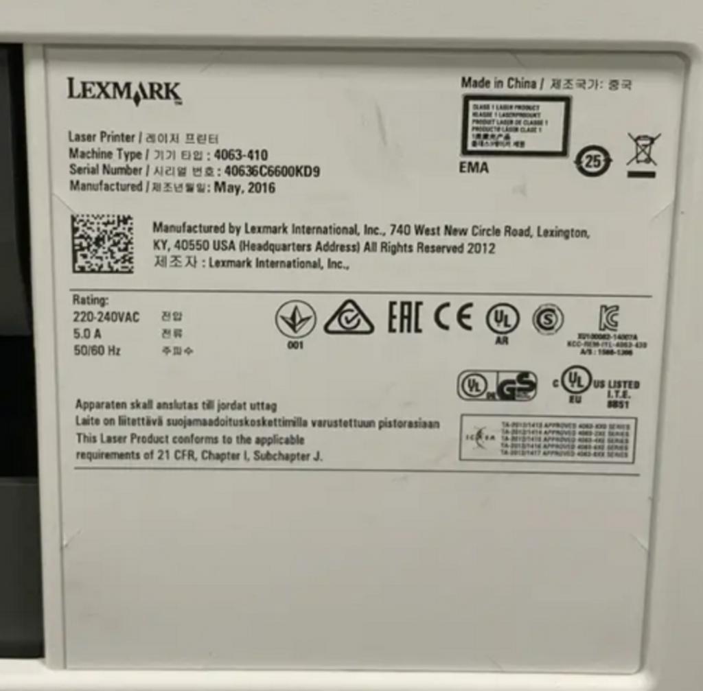 Lexmark laser printer MS811n (2 stuks), Ophalen, Zwart-en-wit printen, Gebruikt, Lexmark
