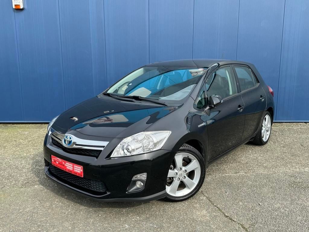 Toyota Auris 1.8i Hybrid Benzine Automaat 12Mand Garantie, Auto's, Zwart, 4 cilinders, Zwart, Leder