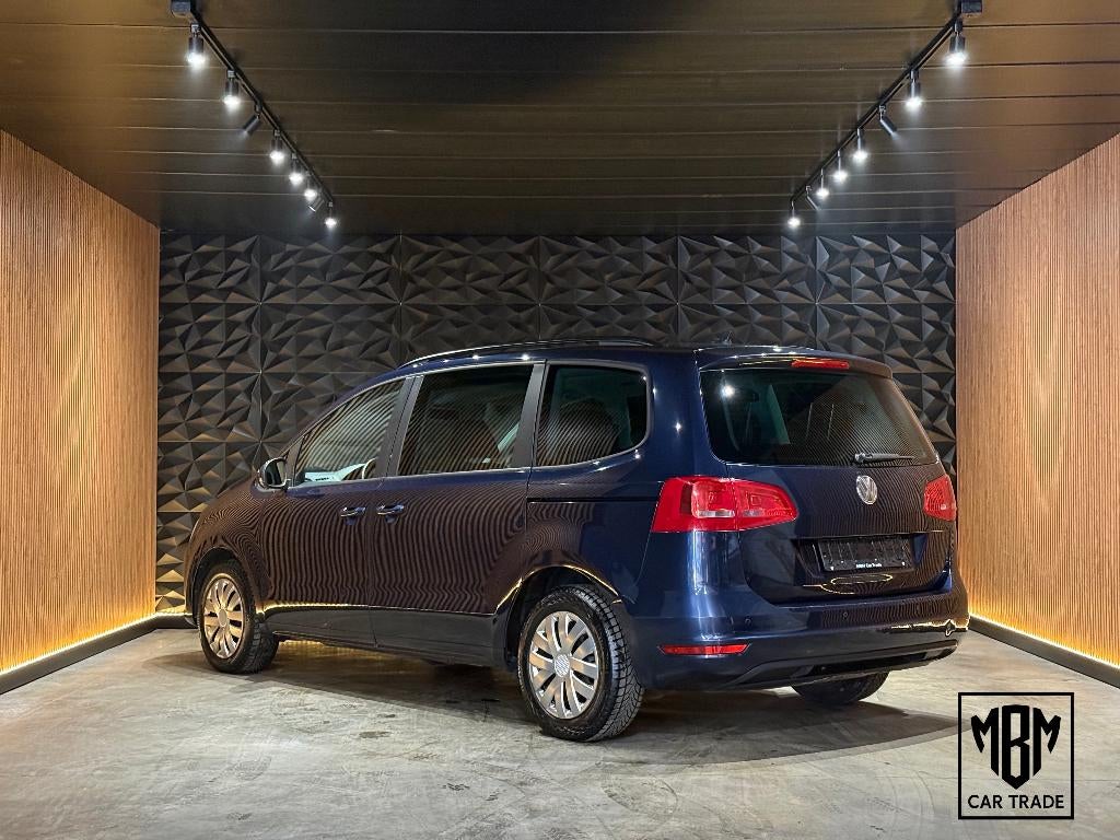 ✅ Vw Sharan 1.4 TSI GARANTIE 7 Zitpl Airco Navi Cruise C PDC, Euro 5, 4 cilinders, Blauw, 7 zetels