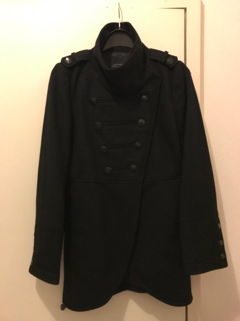 Manteau noir Zara t.M laine, veste noir Mango M, Zwart, Zo goed als nieuw, Zara Women, Ophalen