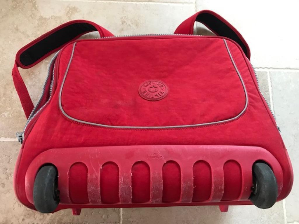 Sacoche à roulettes et chariot Kipling, Rouge, 30 à 40 cm, Enlèvement, Utilisé