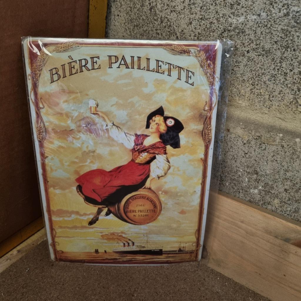 Publicité Bière Paillette, Ophalen of Verzenden, Nieuw, Reclamebord, Plaat of Schild, Overige merken