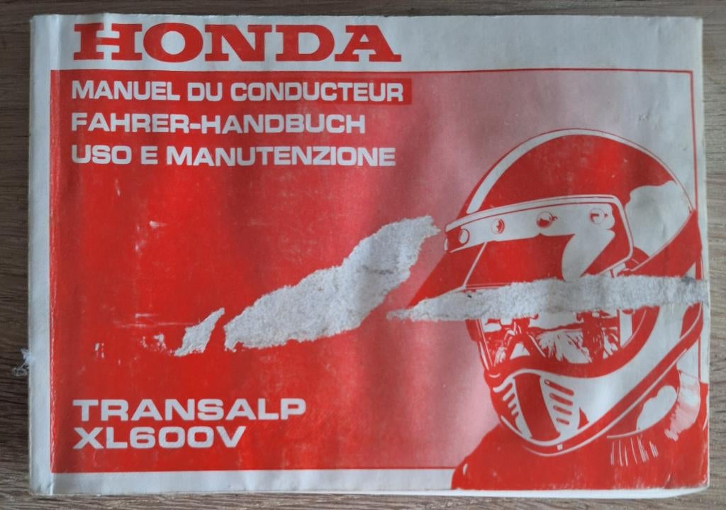 Originele Honda Transalp XL600V Handleiding (FR/DE/IT), Motoren, Ophalen of Verzenden, Honda