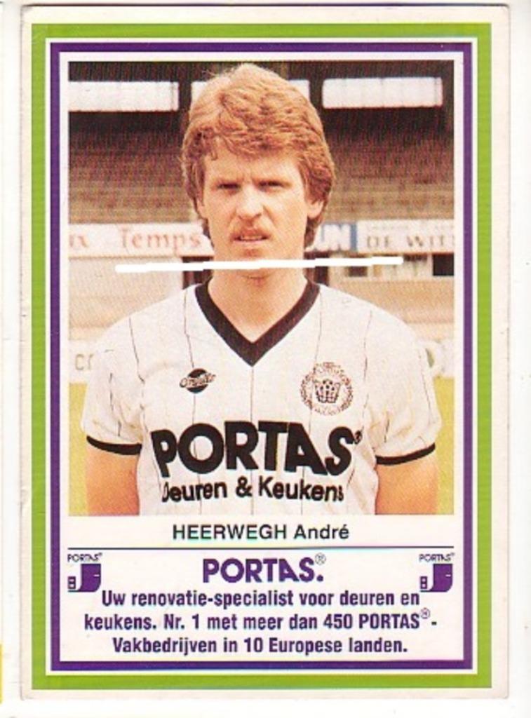 Lokeren / Foto André Heerwegh / Postkaartformaat, Verzamelen, Sportartikelen en Voetbal, Verzenden, Zo goed als nieuw, Spelerskaart
