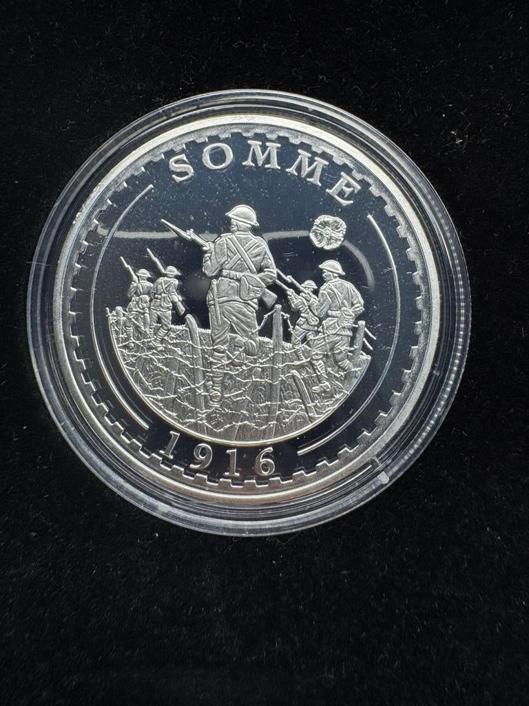 Gibraltar 1 Crown - Elizabeth II Somme 1916; zilver 2016, Ophalen, Zilver