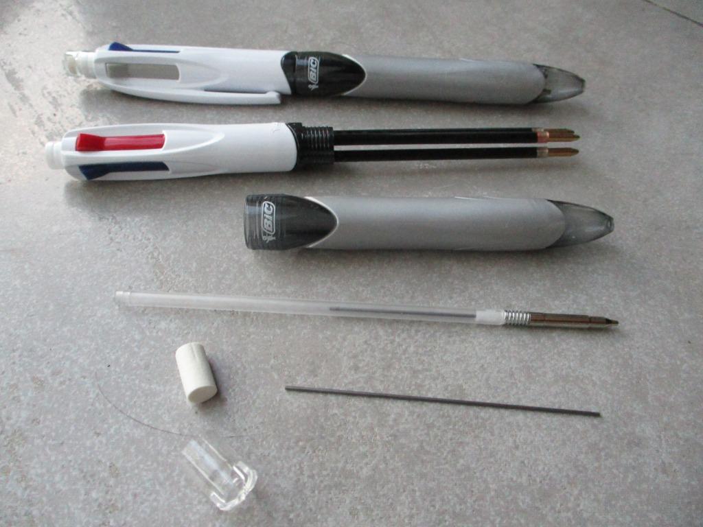 Multifunctionele pen BIC 3-kleuren+vulpotlood HB en gom, Diversen, Schrijfwaren, Nieuw, Ophalen of Verzenden