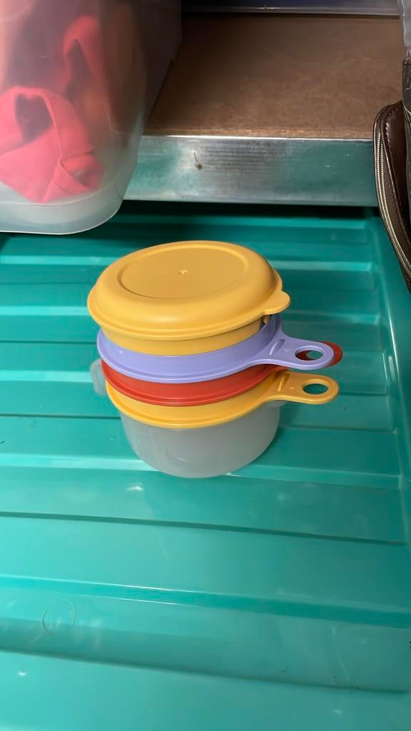 Koksmaatje tupperware, Huis en Inrichting, Keuken | Tupperware, Nieuw, Overige typen, Blauw, Geel, Wit, Oranje, Ophalen of Verzenden