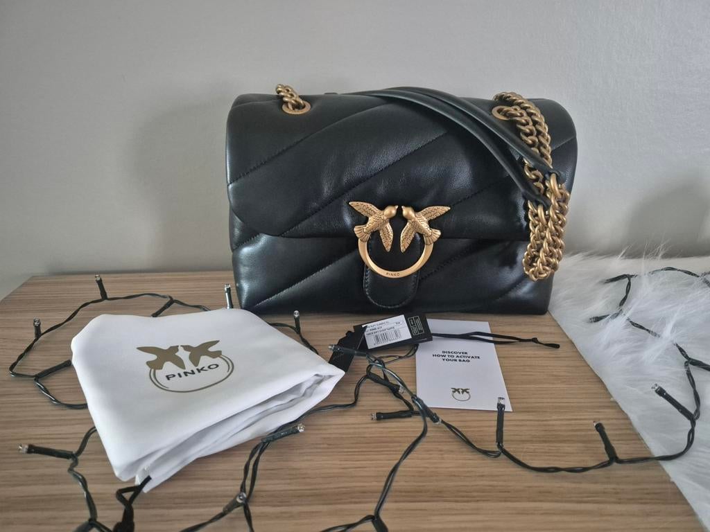Pinko Love Puff Classic zwart leer, Ophalen of Verzenden, Zwart
