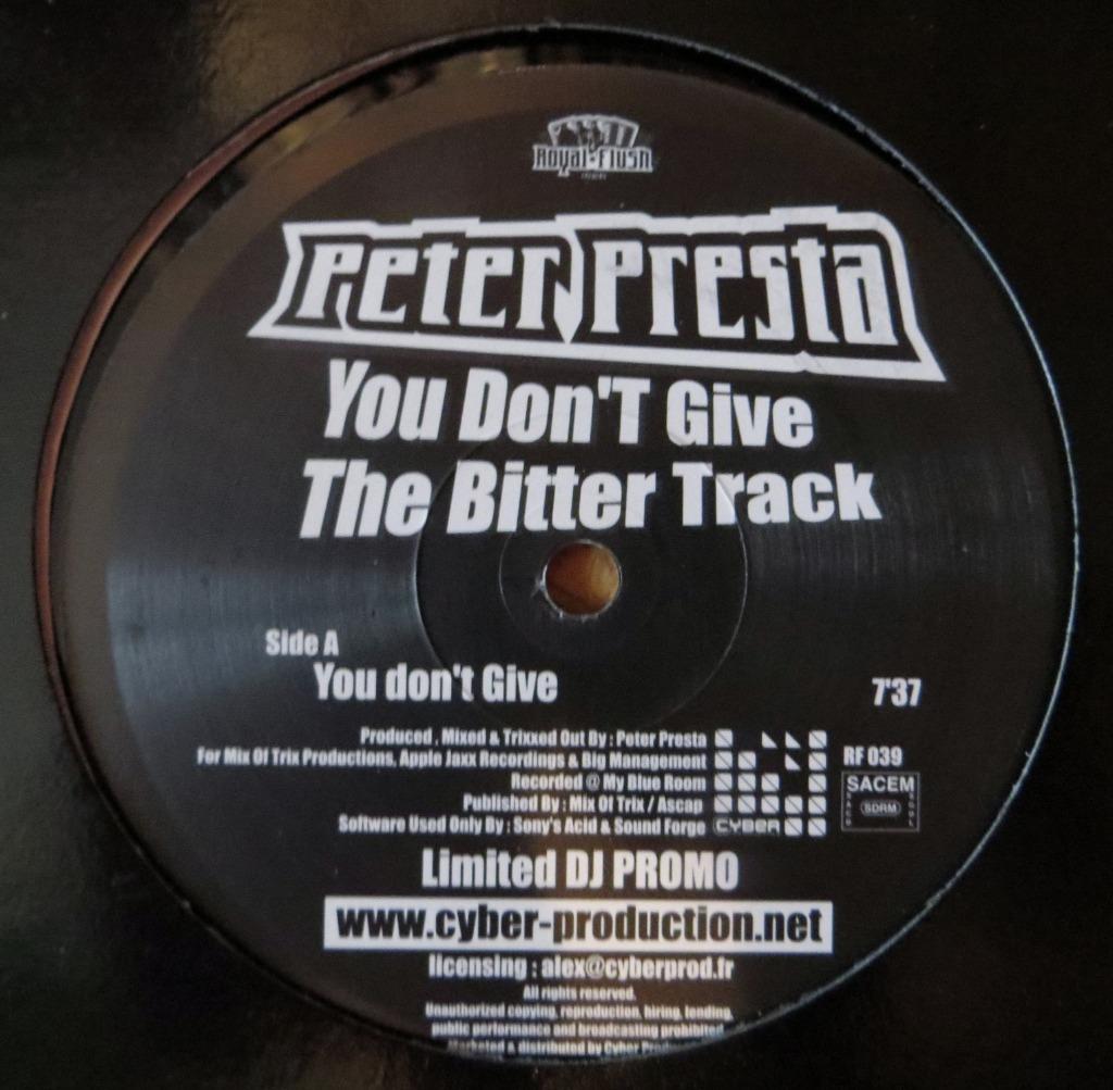 TEARS FOR FEARS vs Peter Presta - You Don't Give 12" Vinyl, CD & DVD, Envoi, Utilisé, 12 pouces, Techno ou Trance