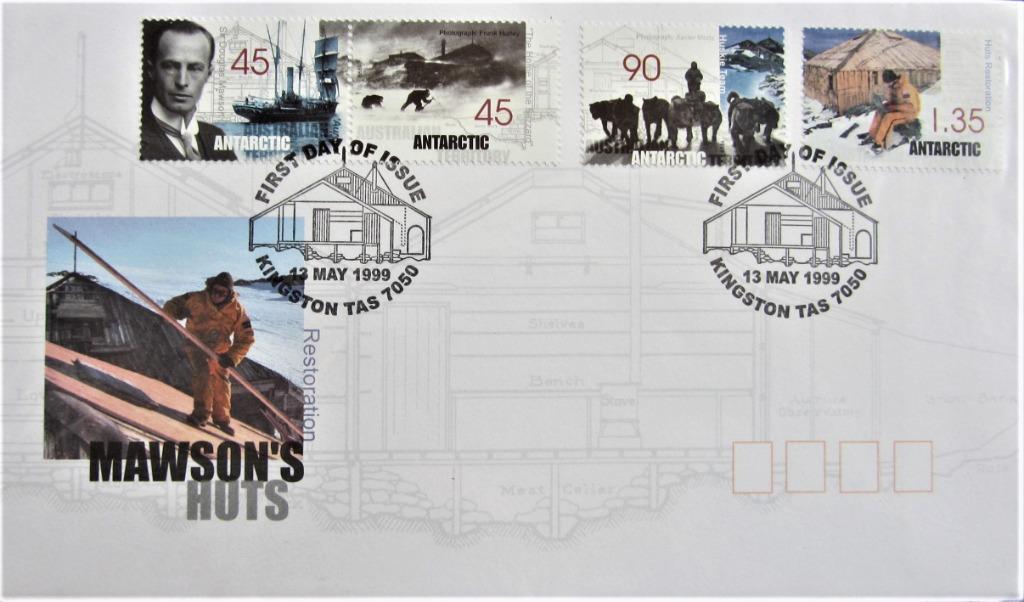 FIRST DAY COVER- THEMA ANTARCTICA-POOLEXPEDITIE-AUSTRALIË, Postzegels en Munten, Ophalen of Verzenden, Gestempeld, Dier of Natuur