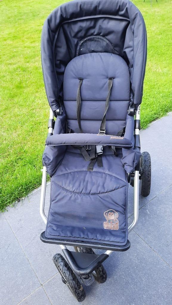 Buggy pericles met draagmand en paraplu, Gebruikt, Verstelbare duwstang, Combiwagen, Ophalen