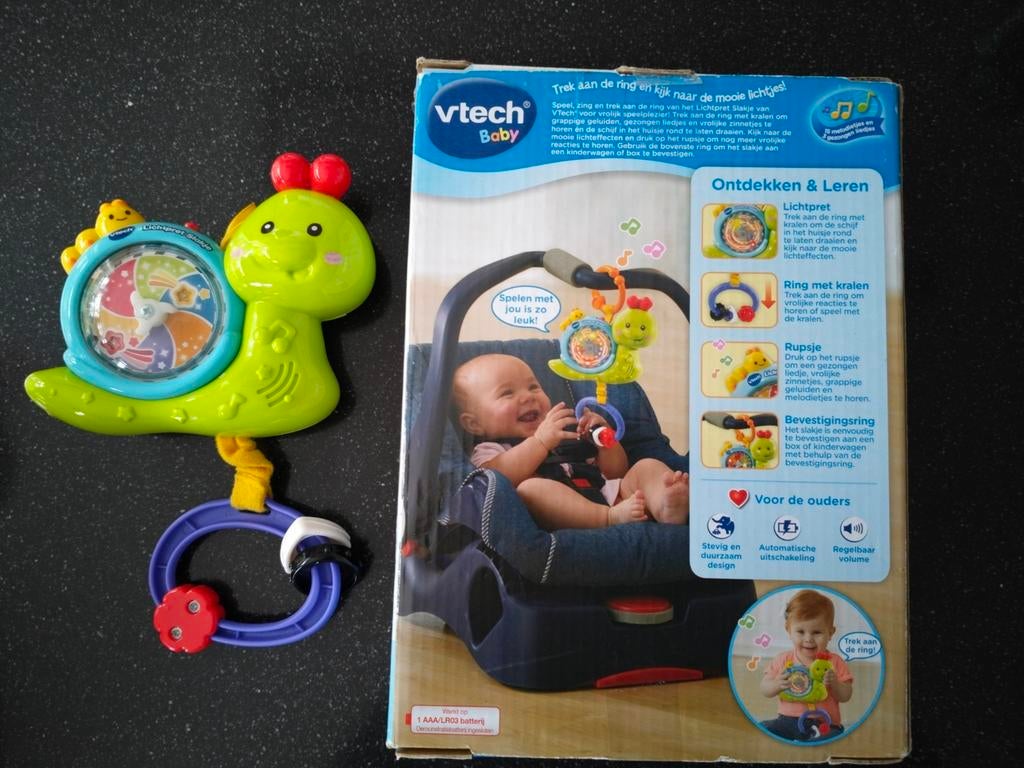 Cochlée colorée VTech pour bébé avec lumière., Enlèvement, Comme neuf, 6 mois à 2 ans