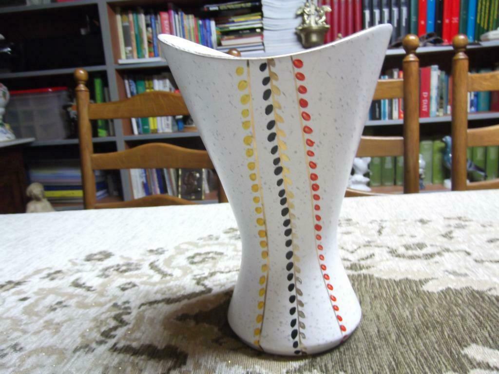 Keramische vintage asymetrische vaas, Ophalen of Verzenden