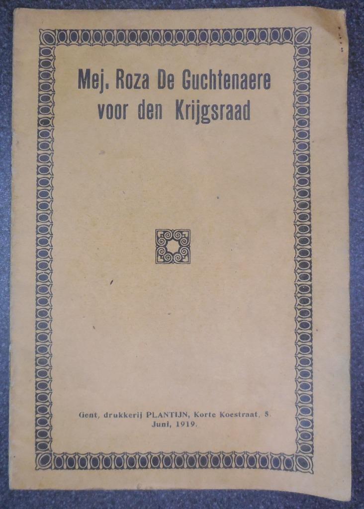 Mme Roza De Guchtenaere devant une cour martiale - 1919, Enlèvement ou Envoi, Utilisé
