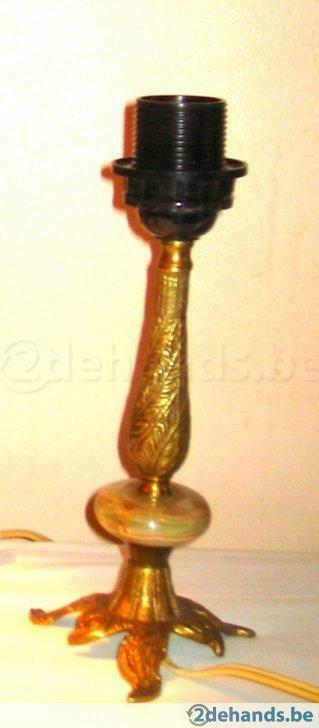 Klassiek bronzen tafel lamp, Ophalen of Verzenden, Gebruikt