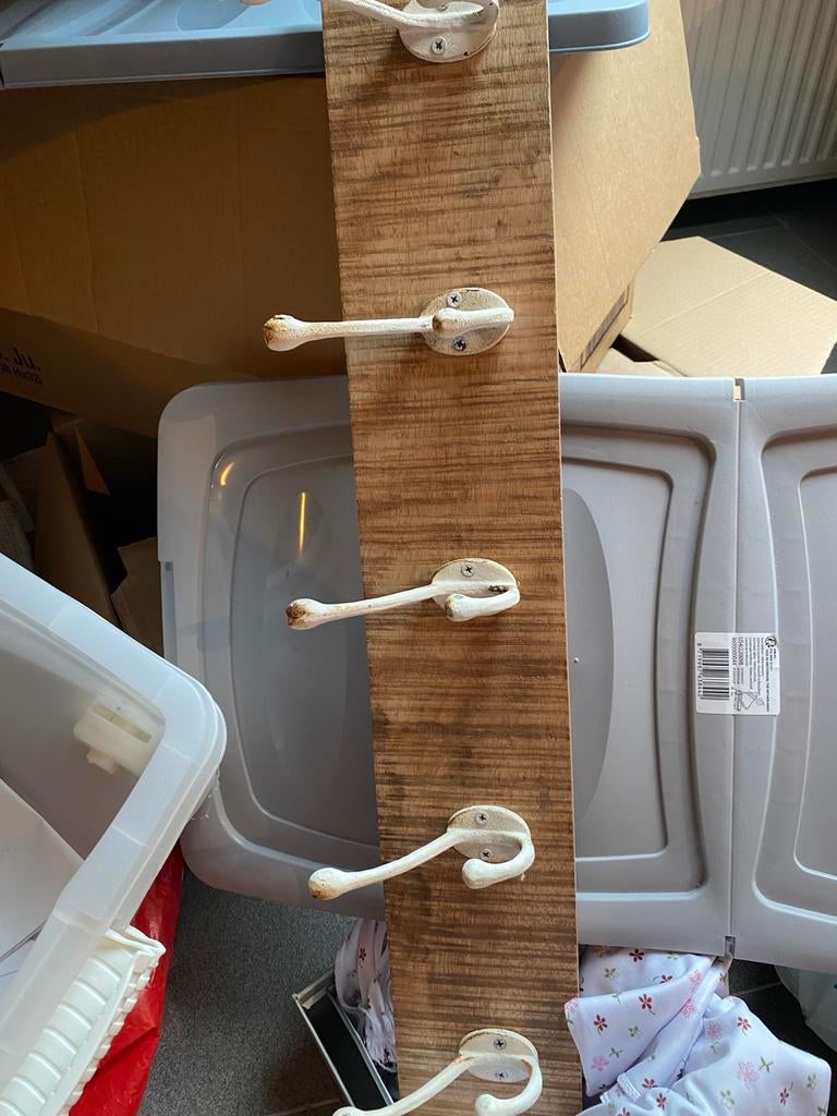 Porte-manteau en bois, Enlèvement, Comme neuf, Bois, Crochets muraux