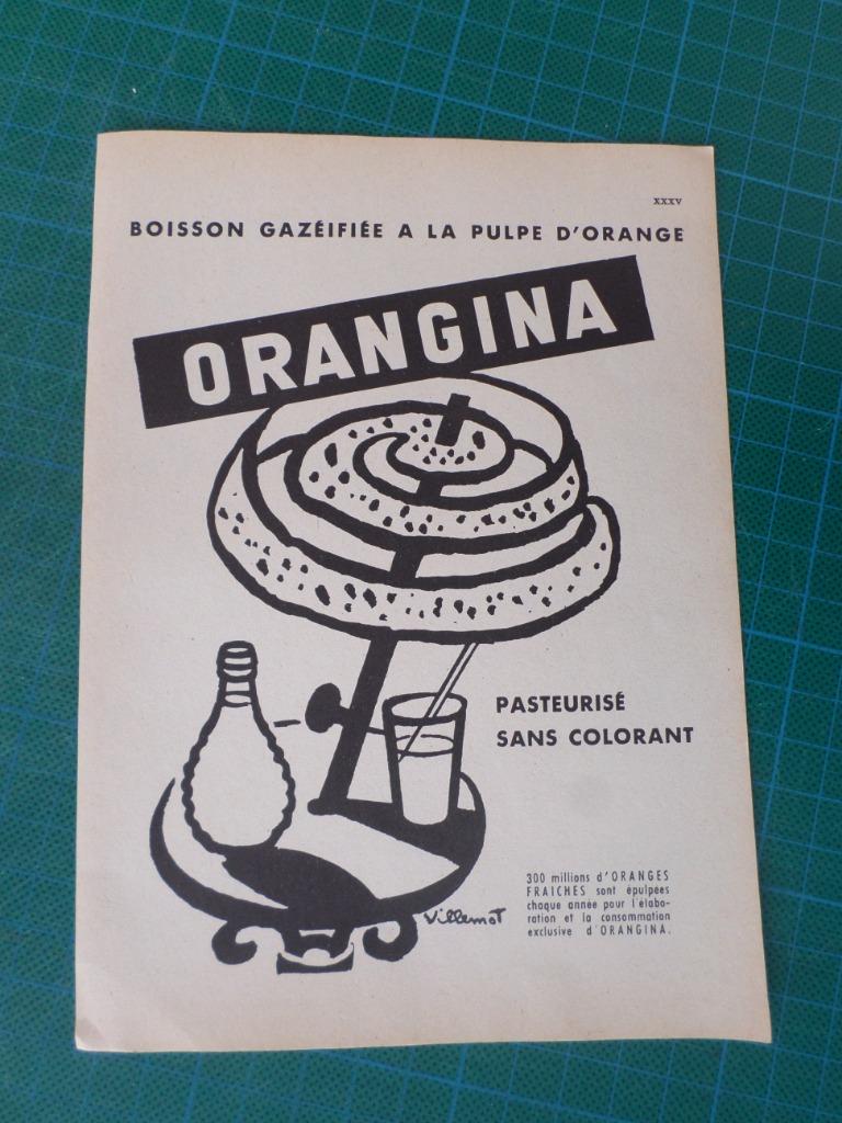 Orangina boisson - publicité papier - 1959, Enlèvement ou Envoi, Utilisé, Autres types