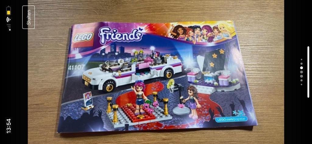 Lego friends Popster limousine, Kinderen en Baby's, Ophalen of Verzenden, Complete set, Lego