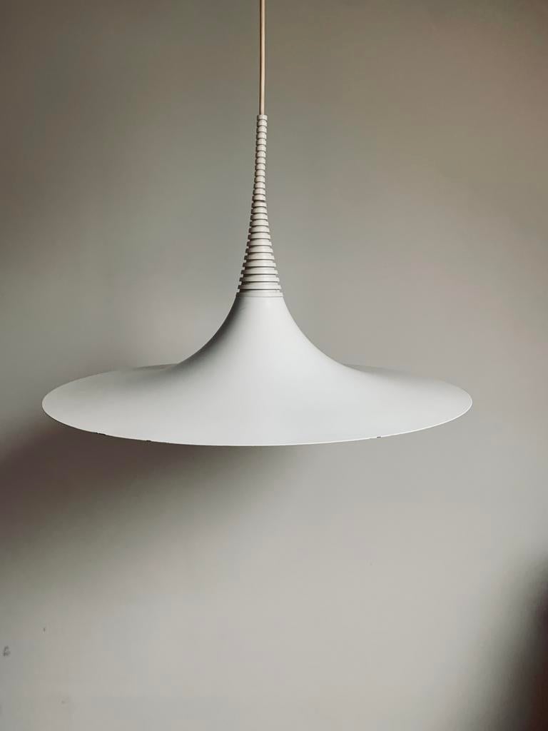 Vintage plafondlamp [heksenhoed sixties], Ophalen, Gebruikt, Sixties, Metaal