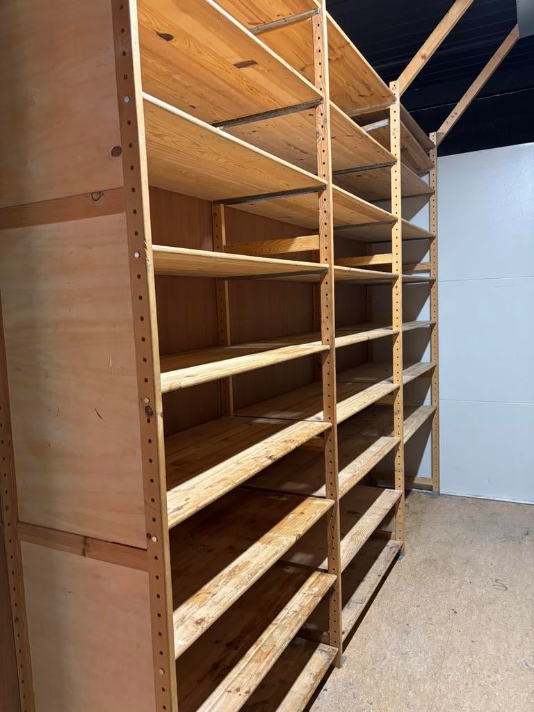 Sterke houten bruynzeel wandrekken, Maison & Meubles, Enlèvement, Comme neuf