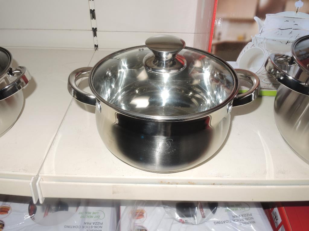 Kookpan 20 cm nieuw!, Neuf, Inox, Enlèvement ou Envoi, @