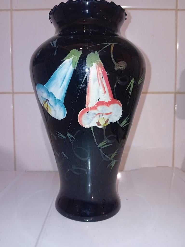 vase japonais en verre (orchidée), Enlèvement ou Envoi