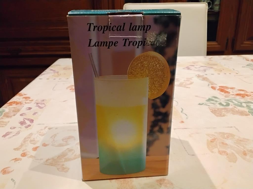 Mooie Tropical Lamp, Enlèvement, Neuf, Verre