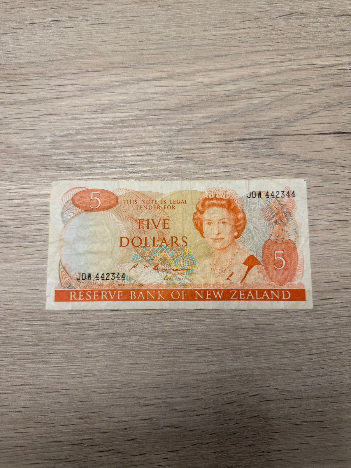 5 dollar New zeeland mooi biljet!, Postzegels en Munten, Bankbiljetten | Europa | Niet-Eurobiljetten, Ophalen of Verzenden