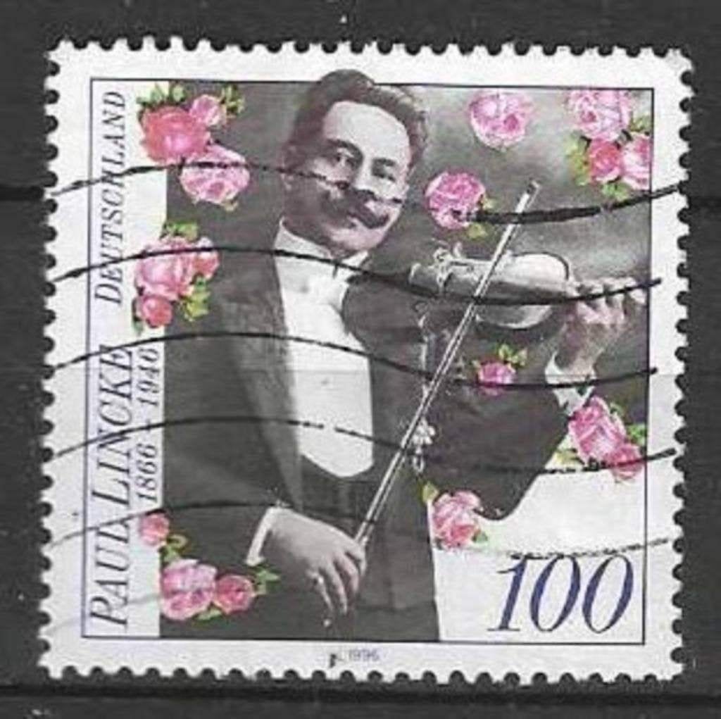 Allemagne 1996 - Yvert 1708 - Compositeur Paul Lyncke (ST), Envoi, Affranchi