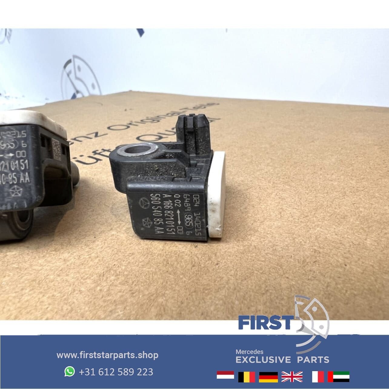 A1668210151 AIRBAG CRASH SENSOREN SET Mercedes W176 A W246 B, Utilisé, -, -, Enlèvement ou Envoi