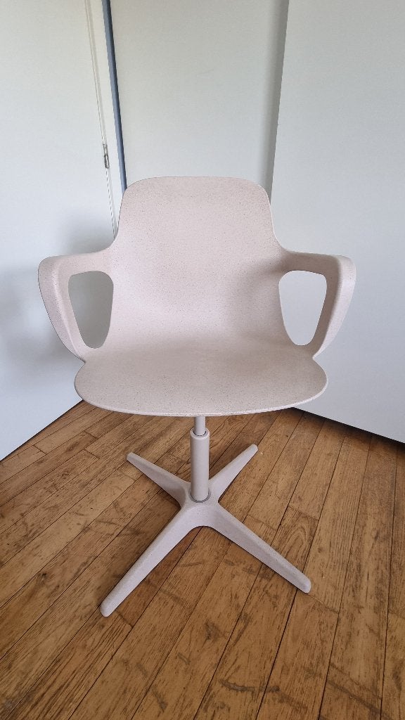 ODGER bureaustoel, wit/beige - IKEA België, Huis en Inrichting, Ophalen, Gebruikt, Beige, Bureaustoel
