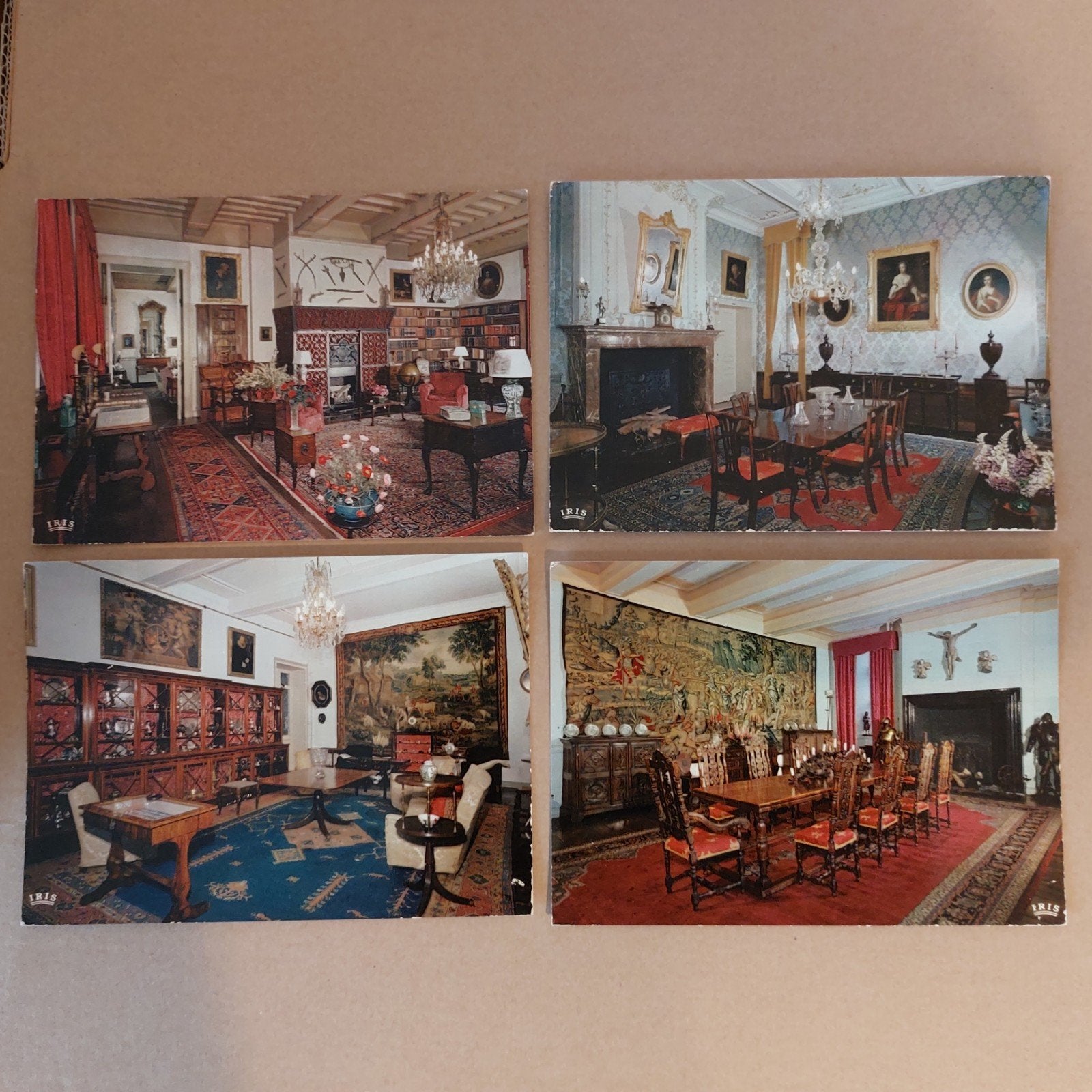 4 postkaarten Kasteel van Jehay, Ophalen of Verzenden