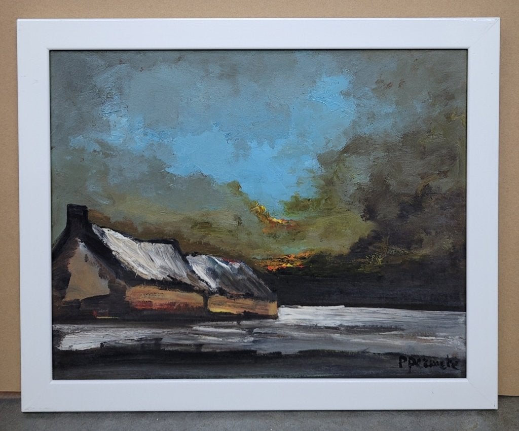 Paul PERMEKE, expressionistisch landschap, Antiek en Kunst, Paneel, Expressionistisch, Ophalen of Verzenden, Gesigneerd