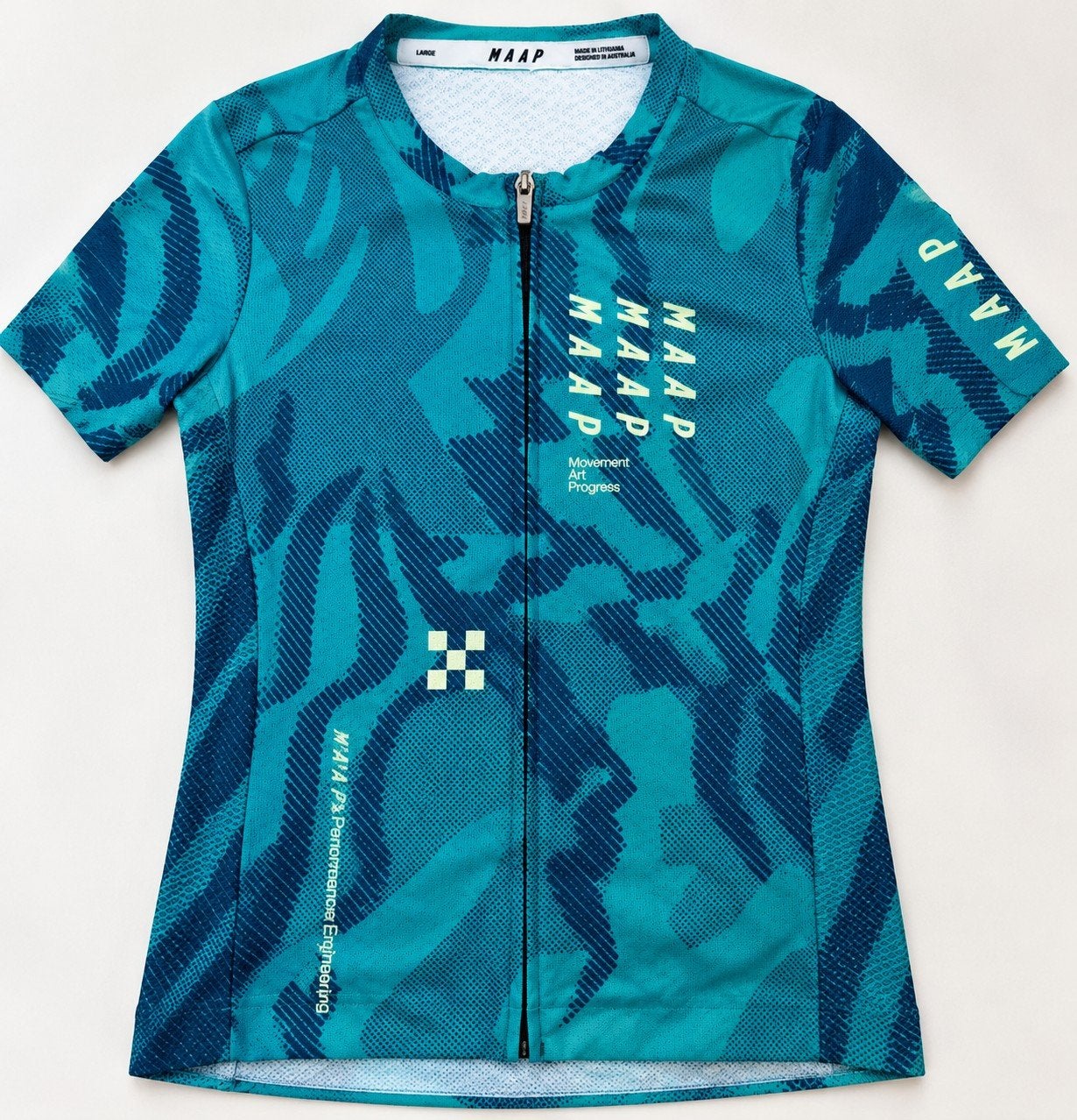MAAP Performance Cycling Jersey Blue/Teal – Size L – Full Zi, Ophalen of Verzenden, Null, Null, Null