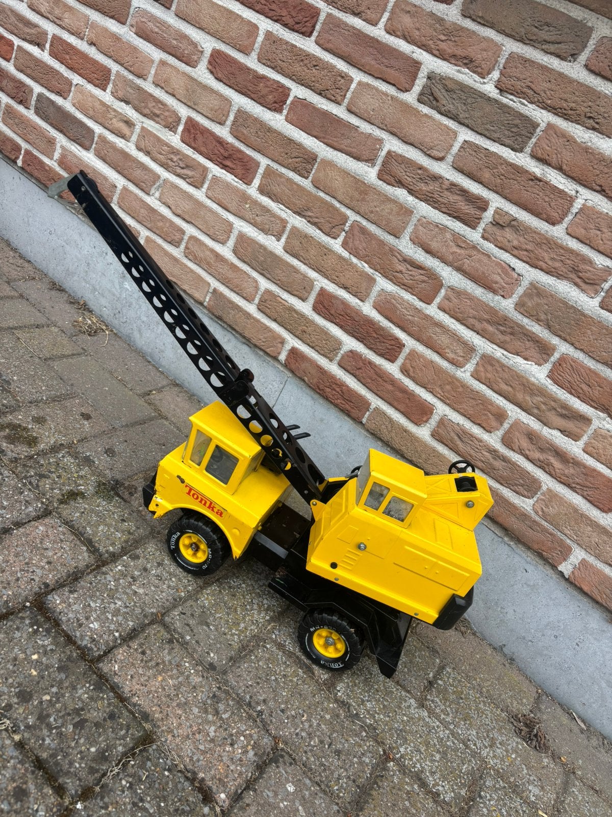 Antiek Tonka Kraan, Hobby en Vrije tijd, Modelauto's | 1:32, Ophalen, Gebruikt, Overige typen