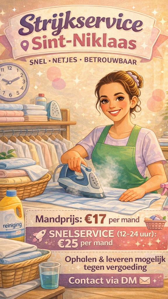 Strijkservice Sint-Niklaas, Kleding | Dames, Ophalen of Verzenden, Zo goed als nieuw