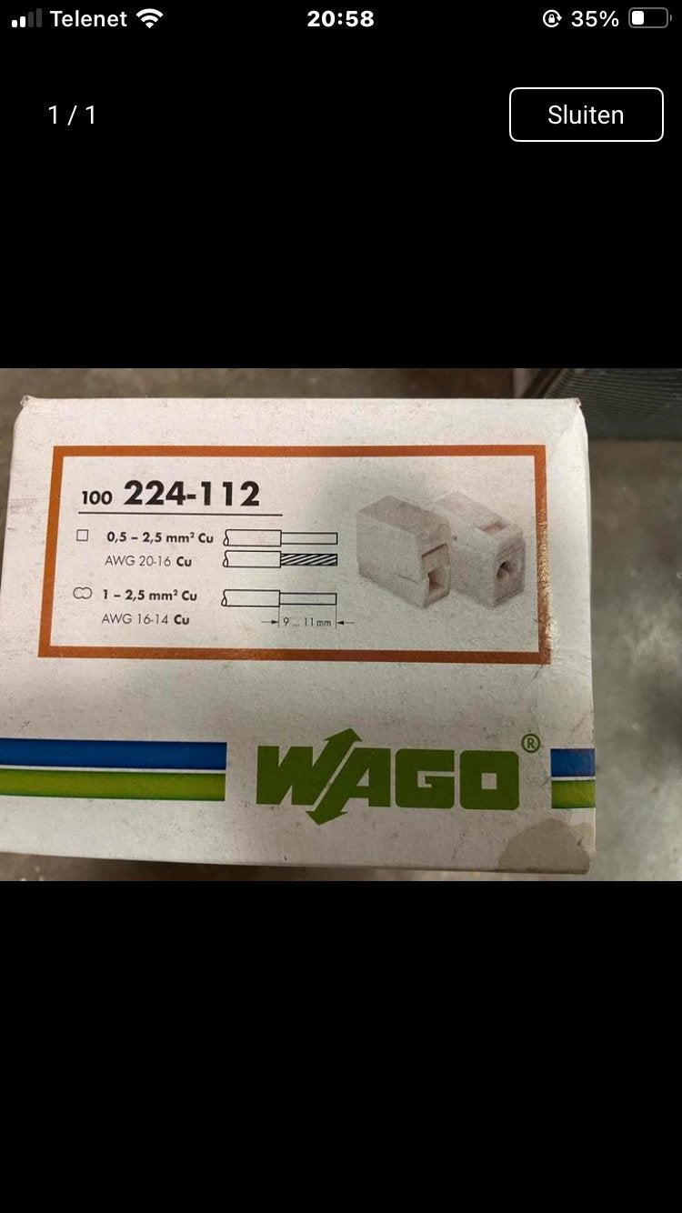 WAGO 224-112. - Doos 100 stuks, Enlèvement, Neuf